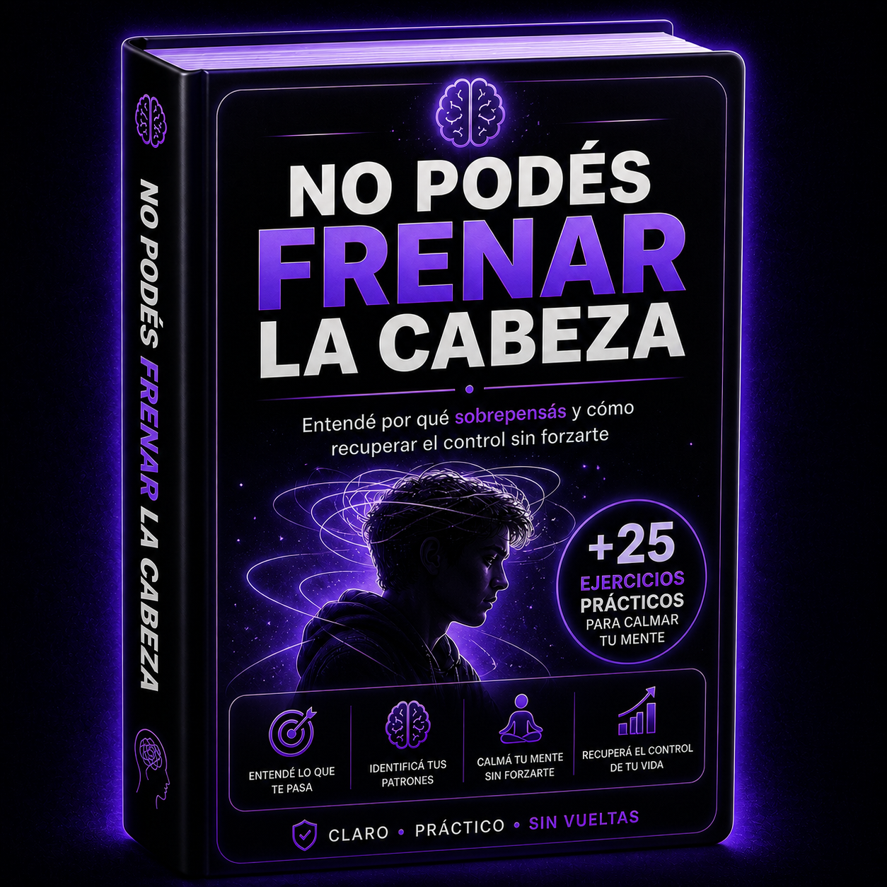 NO PODÉS FRENAR LA CABEZA +25 EJERCICIOS PRÁCTICOS (ebook + bonos)PARA CALMAR TU MENTE SIN VUELTAS + 3 BONOS DE REGALO