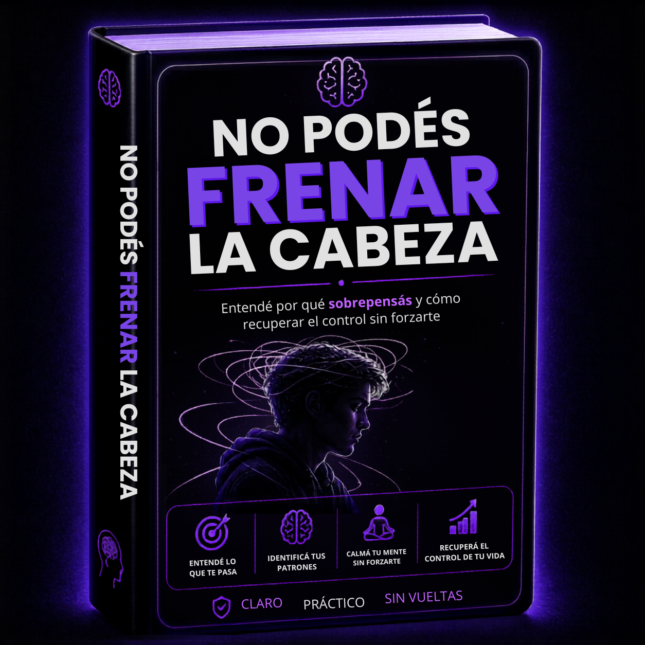 NO PODÉS FRENAR LA CABEZA: EBOOK PRÁCTICO PARA CALMAR TU MENTE SIN VUELTAS, CON EJERCICIOS APLICABLES Y ACCESO A 3 BONOS